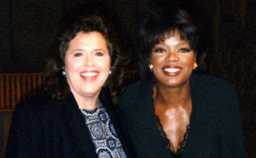 Andrea Sims with Oprah Winfrey